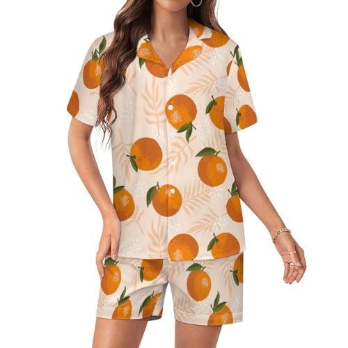 AMATERAS SATIN PAJAMA SHIRT 琥珀(ORANGE) Summer Lovers Pyjama Suit Pajamas Couples Silk Sleepwear Satin